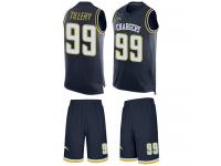 #99 Jerry Tillery Navy Blue Football Men's Jersey Los Angeles Chargers Tank Top Suit