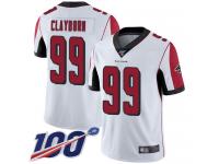 #99 Limited Adrian Clayborn White Football Road Men's Jersey Atlanta Falcons Vapor Untouchable 100th Season