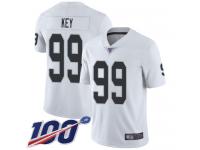 #99 Limited Arden Key White Football Road Men's Jersey Oakland Raiders Vapor Untouchable 100th Season