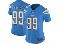 #99 Limited Jerry Tillery Electric Blue Football Alternate Women's Jersey Los Angeles Chargers Vapor Untouchable