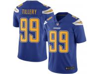 #99 Limited Jerry Tillery Electric Blue Football Youth Jersey Los Angeles Chargers Rush Vapor Untouchable