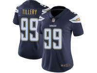 #99 Limited Jerry Tillery Navy Blue Football Home Women's Jersey Los Angeles Chargers Vapor Untouchable