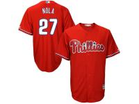 Aaron Nola Philadelphia Phillies Majestic Official Cool Base Player Jersey - Scarlet