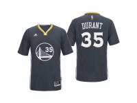 Adidas Golden State Warriors #35 Kevin Durant Men 2016 Alternate Black Sleeved Jersey