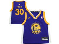 adidas Golden State Warriors Stephen Curry Preschool Replica Road Jersey - Royal Blue