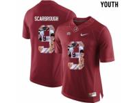 Alabama Crimson Tide #9 Bo Scarbrough Red Youth Portrait Print College Football Jersey