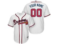 Atlanta Braves Majestic Cool Base Custom Jersey - White