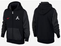 Atlanta Braves Nike Logo Zipper Campaign Hoodie - Black