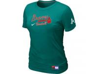 Atlanta Braves Nike Women Short Sleeve Practice T-Shirt Green
