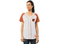 Baltimore Orioles Majestic Women's Fashion Replica Jersey - White Orange