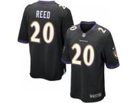 Baltimore Ravens #20 Alternate Black Ed Reed Men's Game Jersey