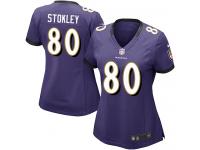 Baltimore Ravens Brandon Stokley Women's Home Jersey - Purple Nike NFL #80 Game