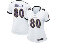 Baltimore Ravens Brandon Stokley Women's Road Jersey - White Nike NFL #80 Game