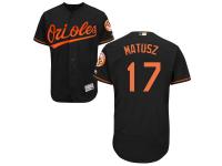 Black Brian Matusz Men #17 Majestic MLB Baltimore Orioles Flexbase Collection Jersey