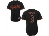 Black Cal Ripken Men #8 Majestic MLB Baltimore Orioles Fashion Jersey