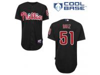 Black Carlos Ruiz Men #51 Majestic MLB Philadelphia Phillies Cool Base Jersey