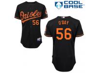 Black Darren O'Day Men #56 Majestic MLB Baltimore Orioles Cool Base Alternate Jersey