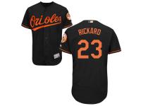 Black Joey Rickard Men #23 Majestic MLB Baltimore Orioles Flexbase Collection Jersey