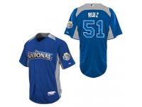 Blue Carlos Ruiz Men #51 Majestic MLB Philadelphia Phillies National League 2012 All-Star BP Jersey