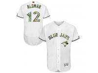 Blue Jays #12 Roberto Alomar White Flexbase Authentic Collection 2016 Memorial Day Stitched Baseball Jersey