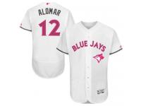 Blue Jays #12 Roberto Alomar White Flexbase Authentic Collection 2016 Mother Day Stitched Baseball Jersey