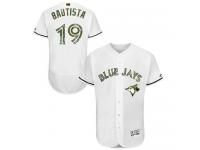 Blue Jays #19 Jose Bautista White Flexbase Authentic Collection 2016 Memorial Day Stitched Baseball Jersey