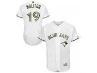 Blue Jays #19 Paul Molitor White Flexbase Authentic Collection 2016 Memorial Day Stitched Baseball Jersey