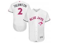 Blue Jays #2 Troy Tulowitzki White Flexbase Authentic Collection 2016 Mother Day Stitched Baseball Jersey