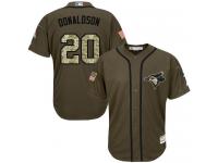 Blue Jays #20 Josh Donaldson Green Salute to Service Stitched Baseball Jersey