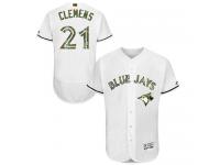 Blue Jays #21 Roger Clemens White Flexbase Authentic Collection 2016 Memorial Day Stitched Baseball Jersey