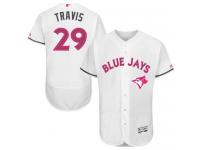 Blue Jays #29 Devon Travis White Flexbase Authentic Collection 2016 Mother Day Stitched Baseball Jersey