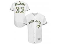 Blue Jays #32 Roy Halladay White Flexbase Authentic Collection 2016 Memorial Day Stitched Baseball Jersey