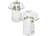 Blue Jays #45 Drew Storen White Flexbase Authentic Collection 2016 Memorial Day Stitched Baseball Jersey