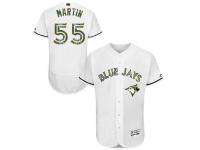 Blue Jays #55 Russell Martin White Flexbase Authentic Collection 2016 Memorial Day Stitched Baseball Jersey