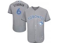 Blue Jays #6 Marcus Stroman Grey Flexbase Authentic Collection 2016 Father Day Stitched Baseball Jersey