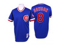 Blue Throwback Andre Dawson Men #8 Mitchell And Ness MLB Chicago Cubs Jersey