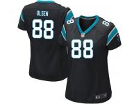 Carolina Panthers Greg Olsen Women's Home Jersey - Black Nike NFL #88 Game