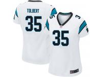 Carolina Panthers Mike Tolbert Women's Road Jersey - White Nike NFL #35 Game
