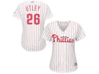 Chase Utley Philadelphia Phillies Majestic Women's 2015 Cool Base Player Jersey - White