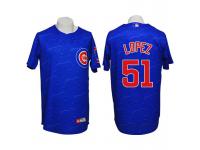 Chicago Cubs #51 Rafael Lopez Conventional 3D Version Blue Jersey
