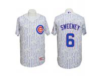 Chicago Cubs #6 Ryan Sweeney Conventional 3D Version White Jersey