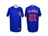 Chicago Cubs #61 Carlos Villanueva Conventional 3D Version Blue Jersey