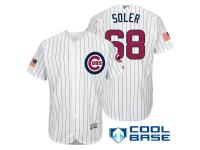 Chicago Cubs #68 Jorge Soler White Stars & Stripes 2016 Independence Day Cool Base Jersey