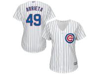 Chicago Cubs Jake Arrieta Majestic Women's Cool Base Player Jersey - White