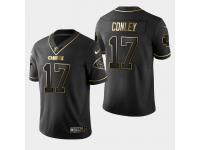 Chiefs #17 Chris Conley Men's Black Golden Edition Stitched Jersey