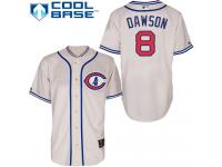 Cream Andre Dawson Men #8 Majestic MLB Chicago Cubs 1929 Turn Back The Clock Jersey