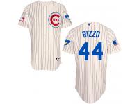 Cream Anthony Rizzo Men #44 Majestic MLB Chicago Cubs 1969 Turn Back The Clock Jersey