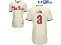 Cream Chuck Klein Men #3 Majestic MLB Philadelphia Phillies Cool Base Alternate Jersey