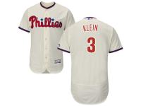 Cream Chuck Klein Men #3 Majestic MLB Philadelphia Phillies Flexbase Collection Jersey