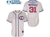 Cream Greg Maddux Men #31 Majestic MLB Chicago Cubs 1929 Turn Back The Clock Jersey